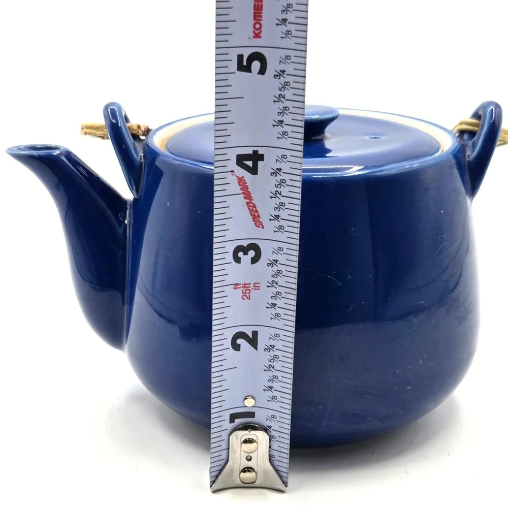 Cobalt‎ Blue Teapot with Matching 4 cups